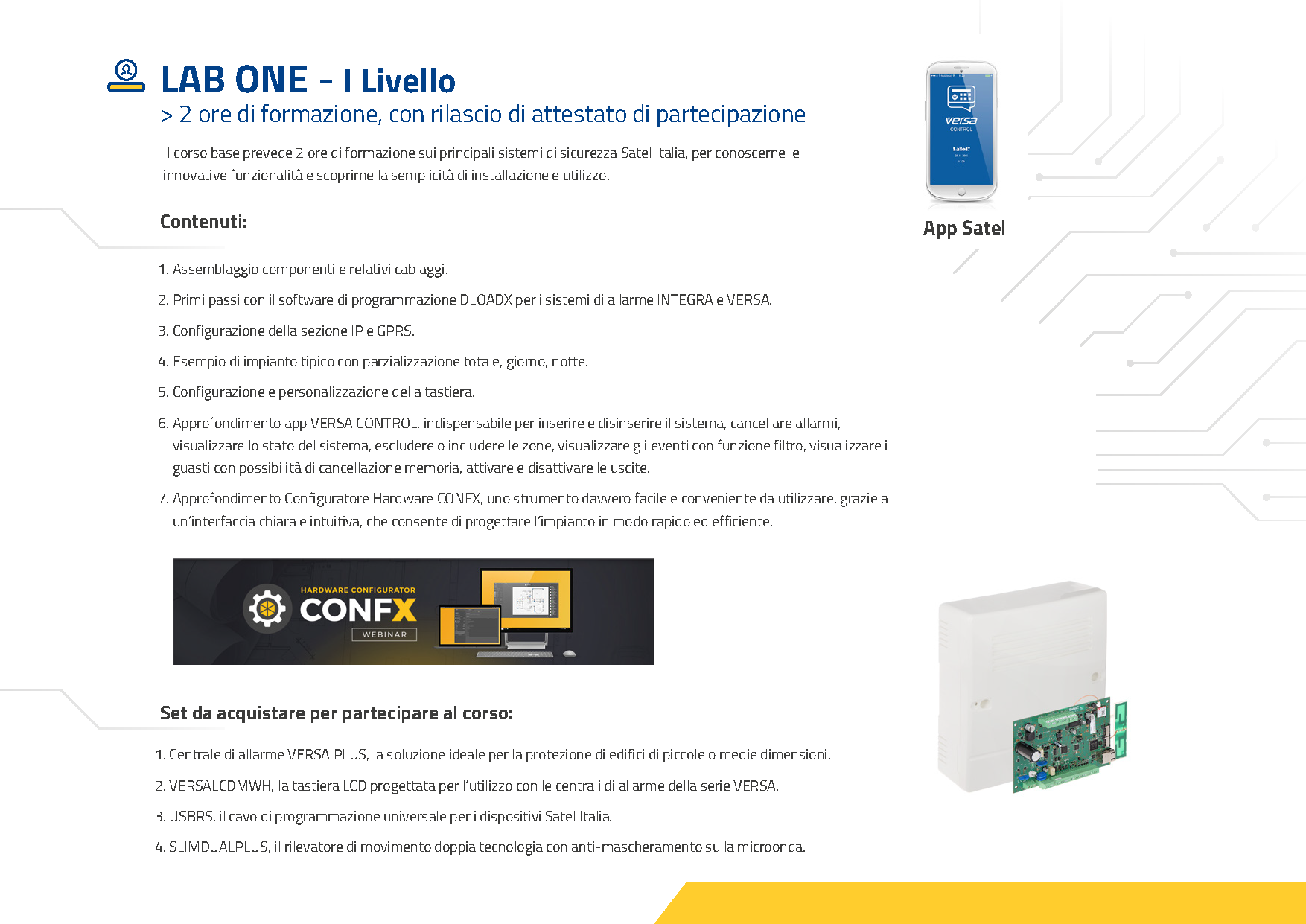 LAB ONE - I Livello - 2 ore di formazione con rilascio di attestato di partecipazione 