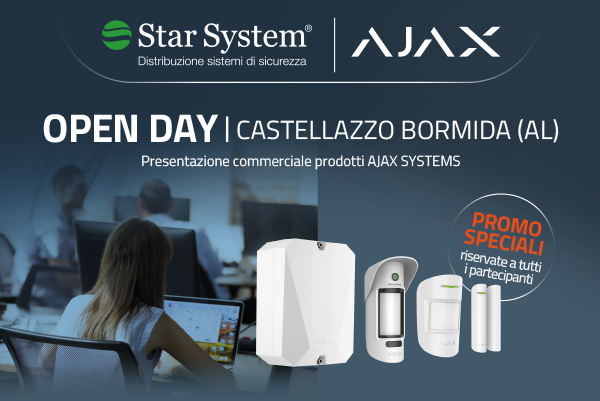 Open Day AJAX SYSTEMS - Presentazione commerciale prodotti AJAX SYSTEMS