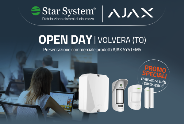 Open Day AJAX SYSTEMS - Presentazione commerciale prodotti AJAX SYSTEMS