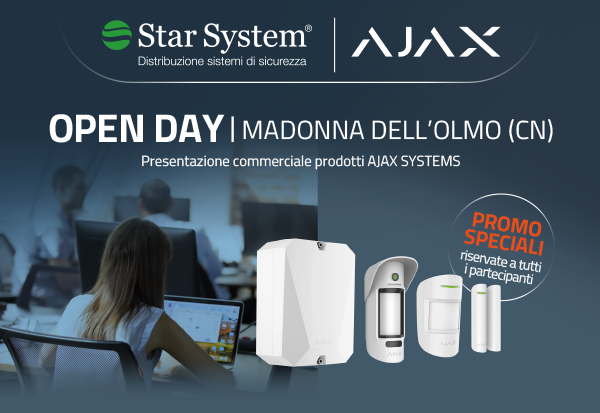 Open Day AJAX SYSTEMS - Presentazione commerciale prodotti AJAX SYSTEMS