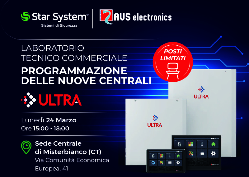 AVS - LABORATORIO TECNICO COMMERCIALE - PROGRAMMAZIONE DELLE NUOVE CENTRALI ULTRA