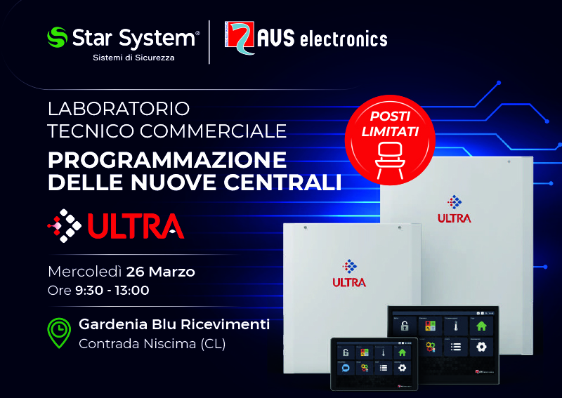 AVS - LABORATORIO TECNICO COMMERCIALE - PROGRAMMAZIONE DELLE NUOVE CENTRALI ULTRA