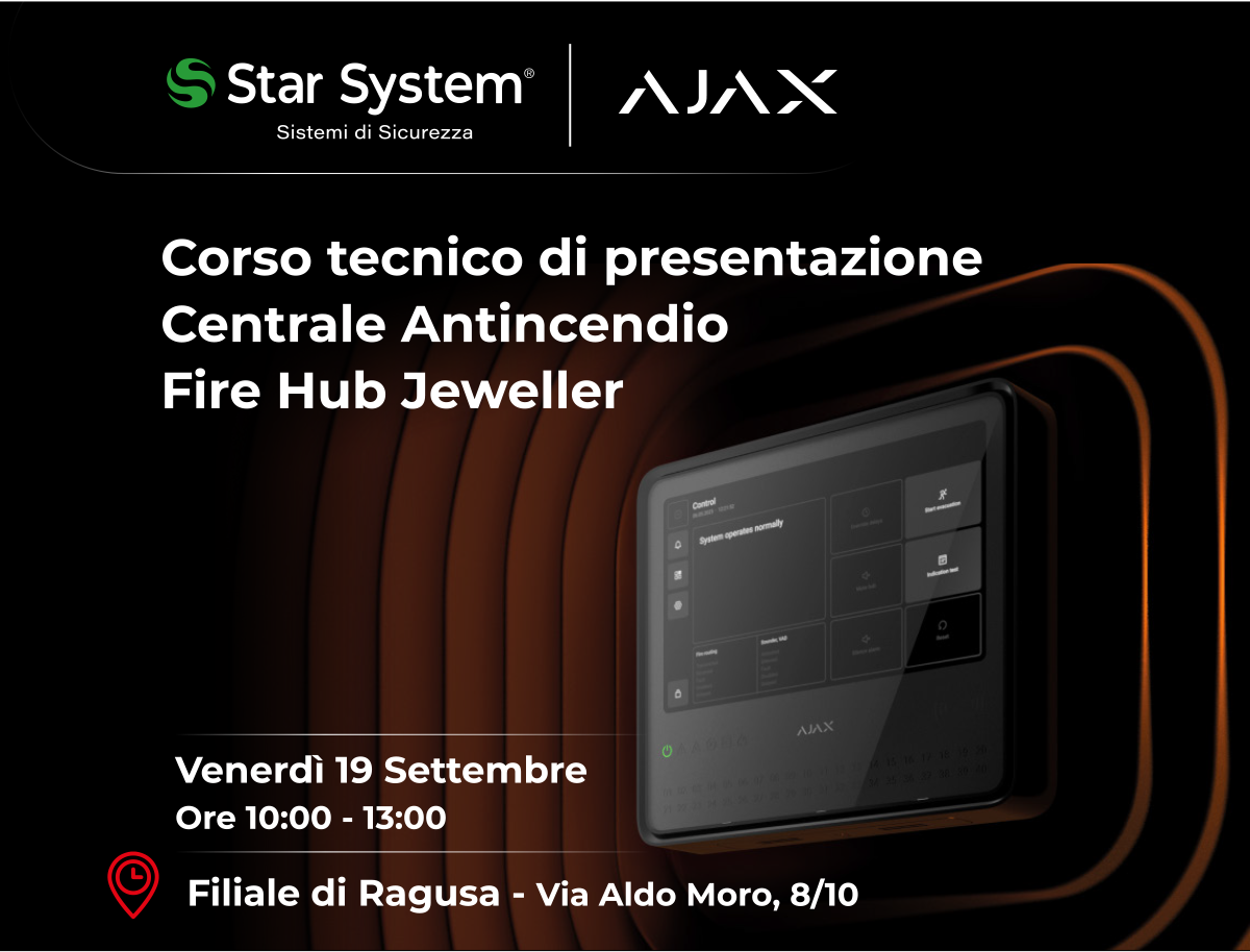 Corso tecnico di presentazione Centrale Antincendio Fire Hub Jeweller